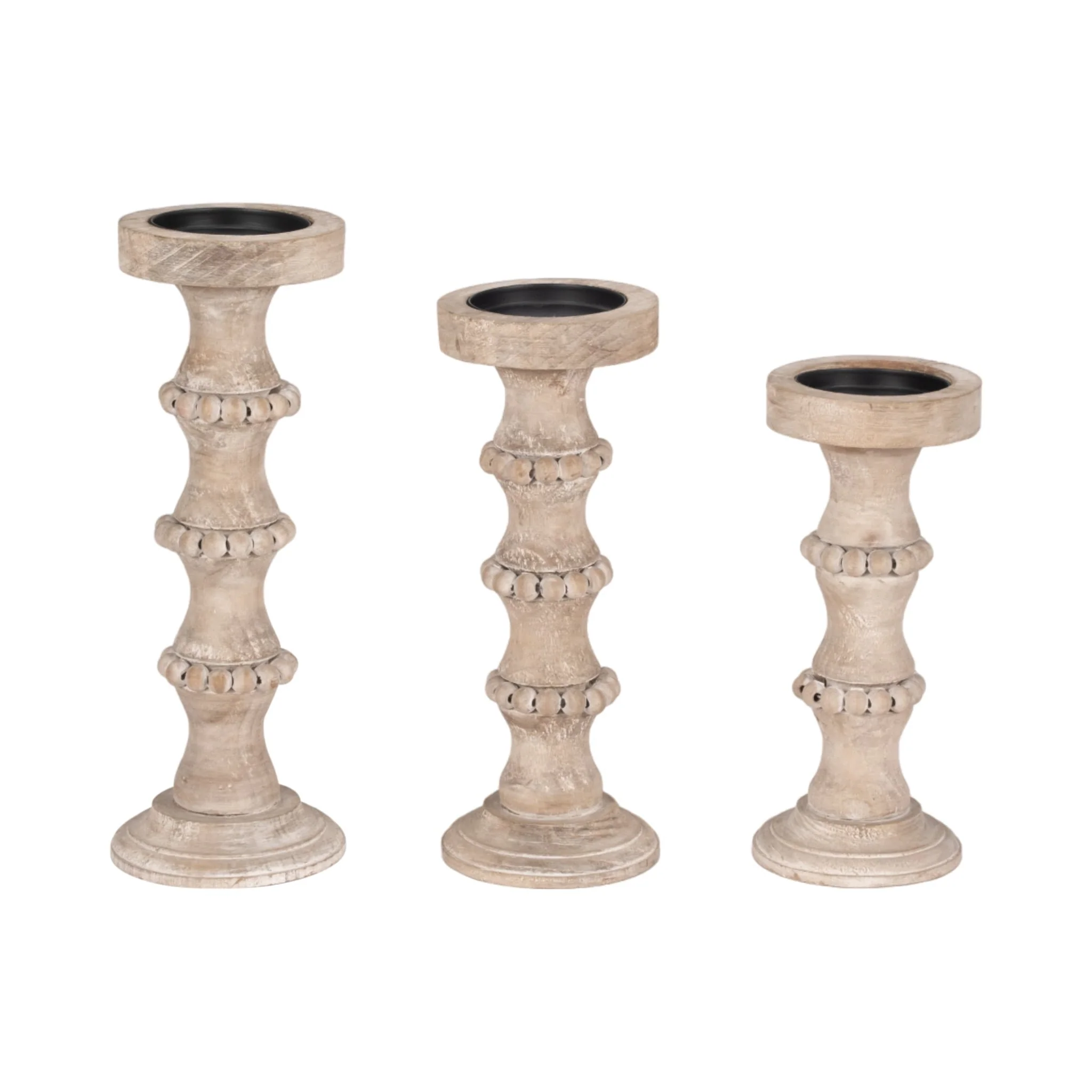 Wooden 11" Antique Style Candle Holder - Image 7