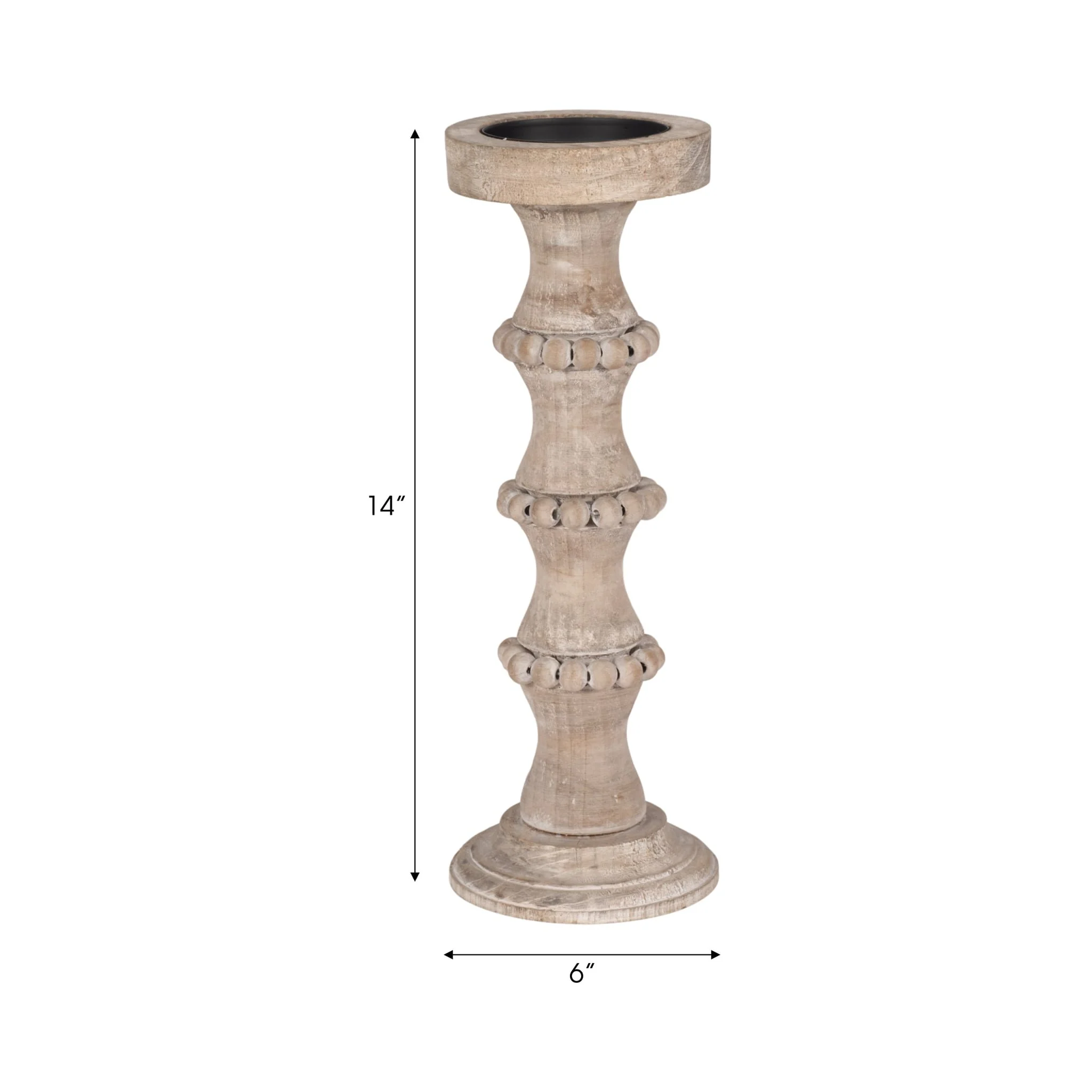 Wooden 14" Antique Style Candle Holder - Image 8