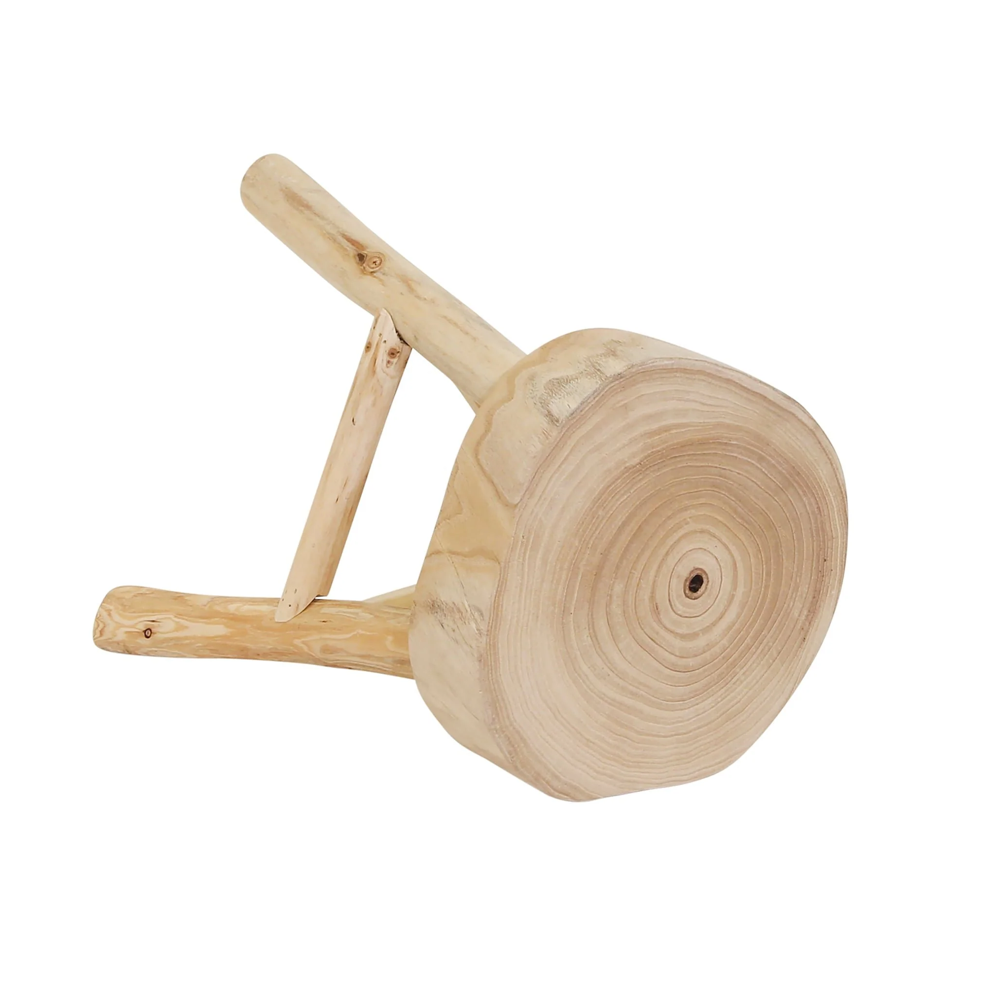 Wooden 16" Stool, Natural - Image 3