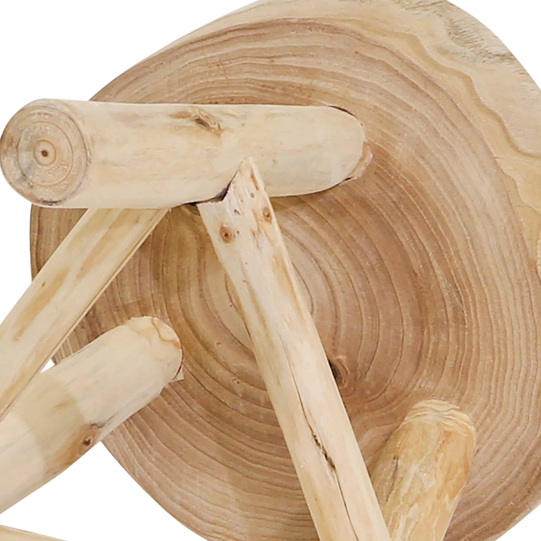Wooden 16" Stool, Natural - Image 6