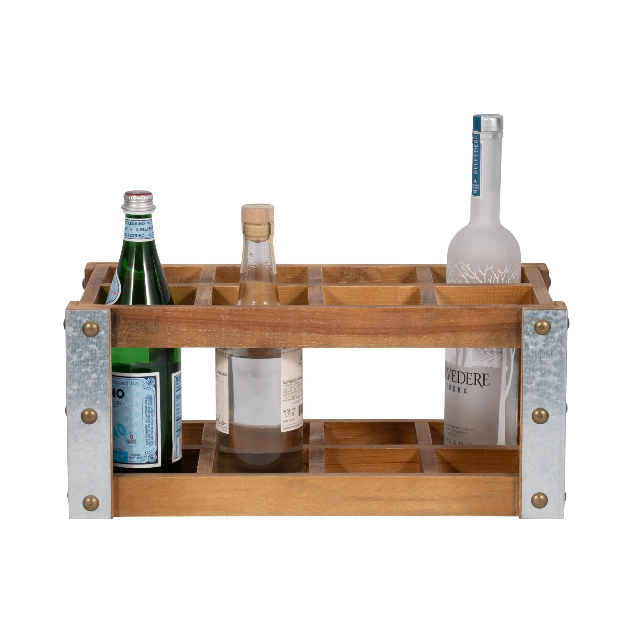 Wooden 8-bottle Wine Rack, Brown - Image 2