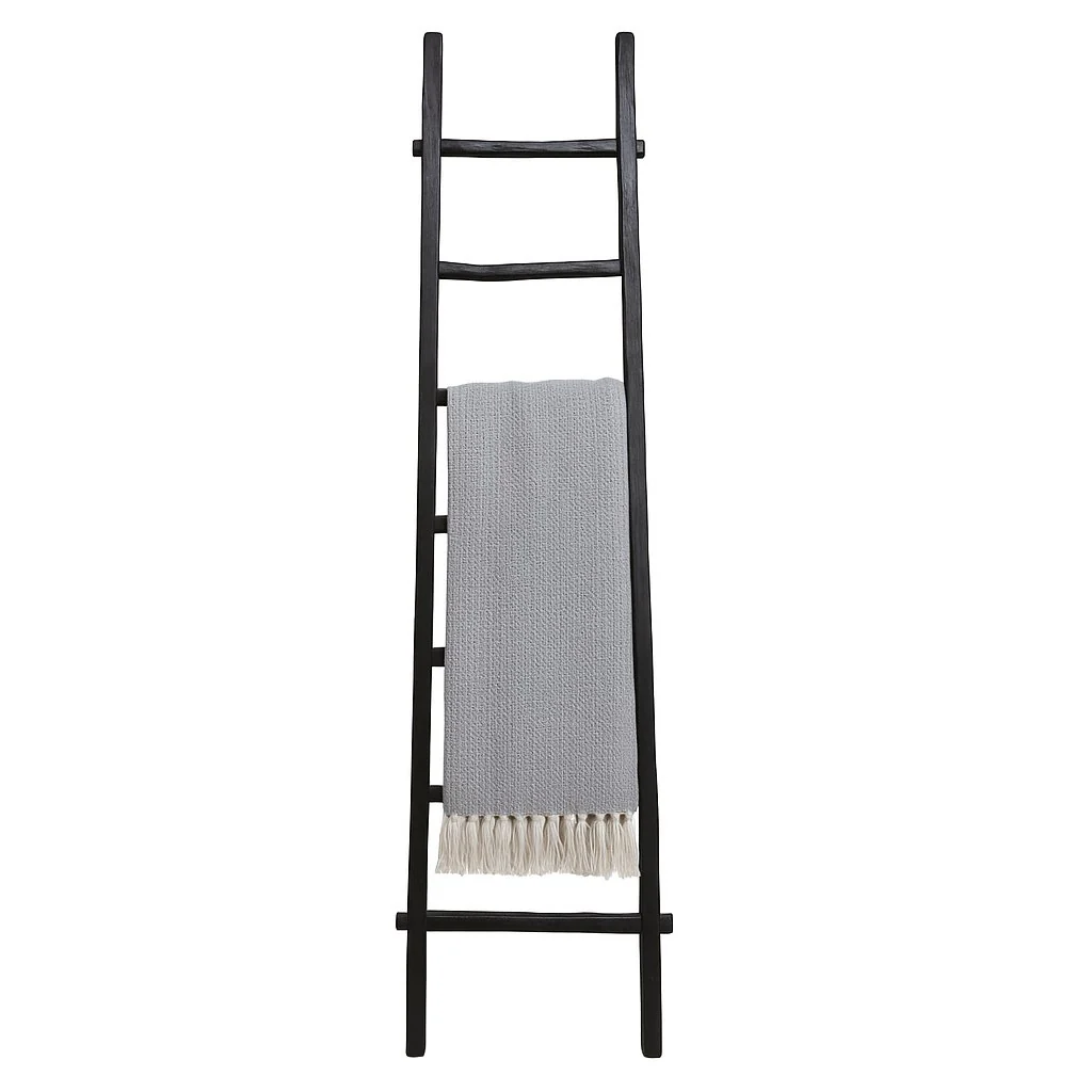Wooden , Decorative 76" Ladder, Black - Image 2