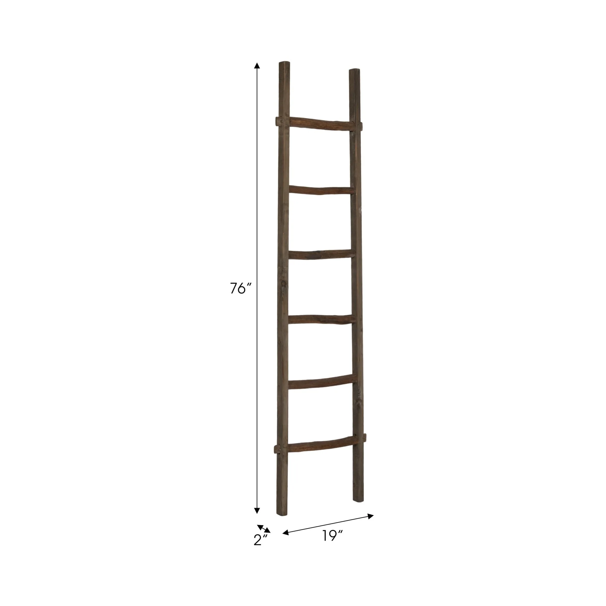 Wooden Decorative 76" Ladder,brown - Image 8