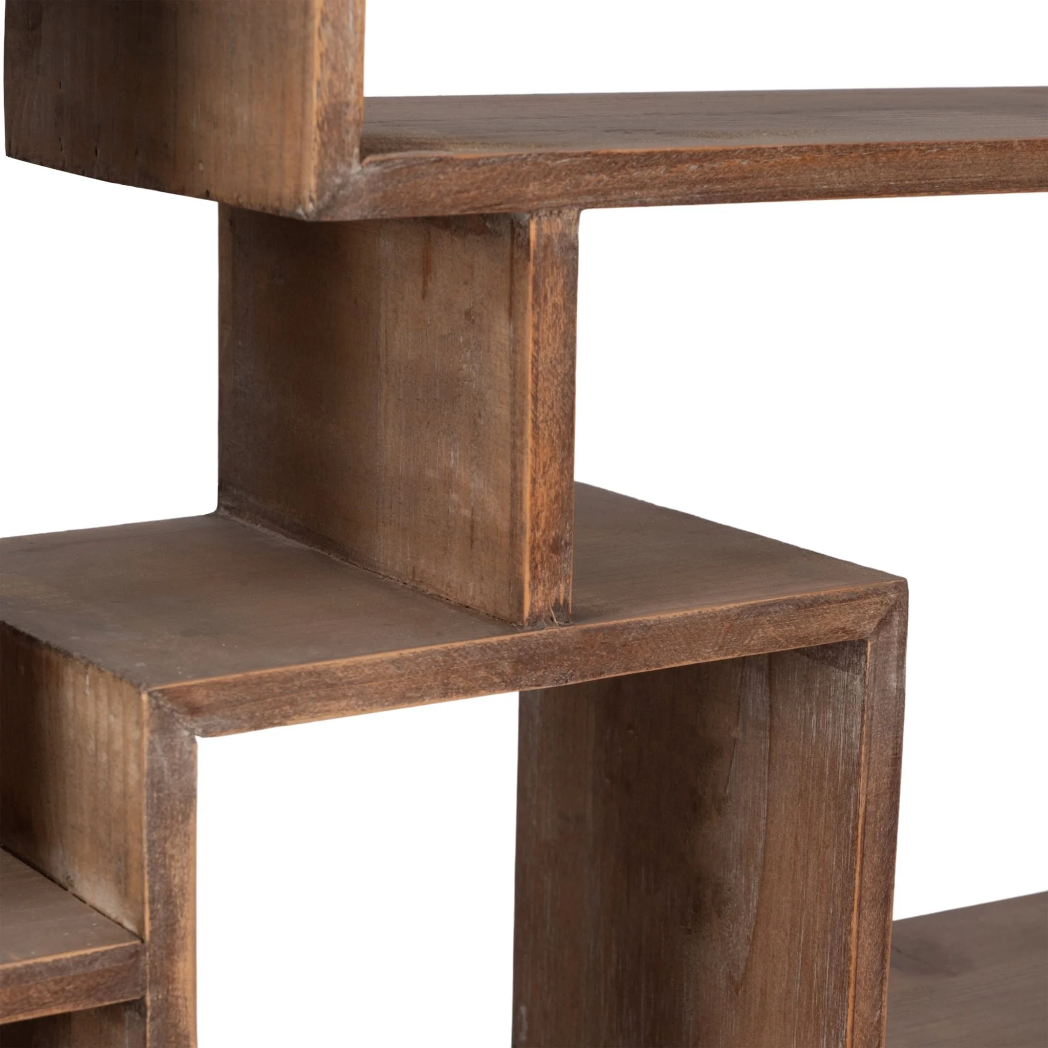Wooden Multi-tier Wall Shelf, Brown - Image 5
