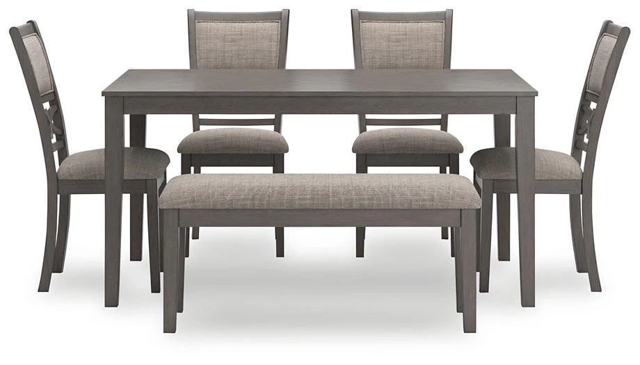 Wrenning Dining Table and 4 Chairs and Bench (Set of 6) - Image 3