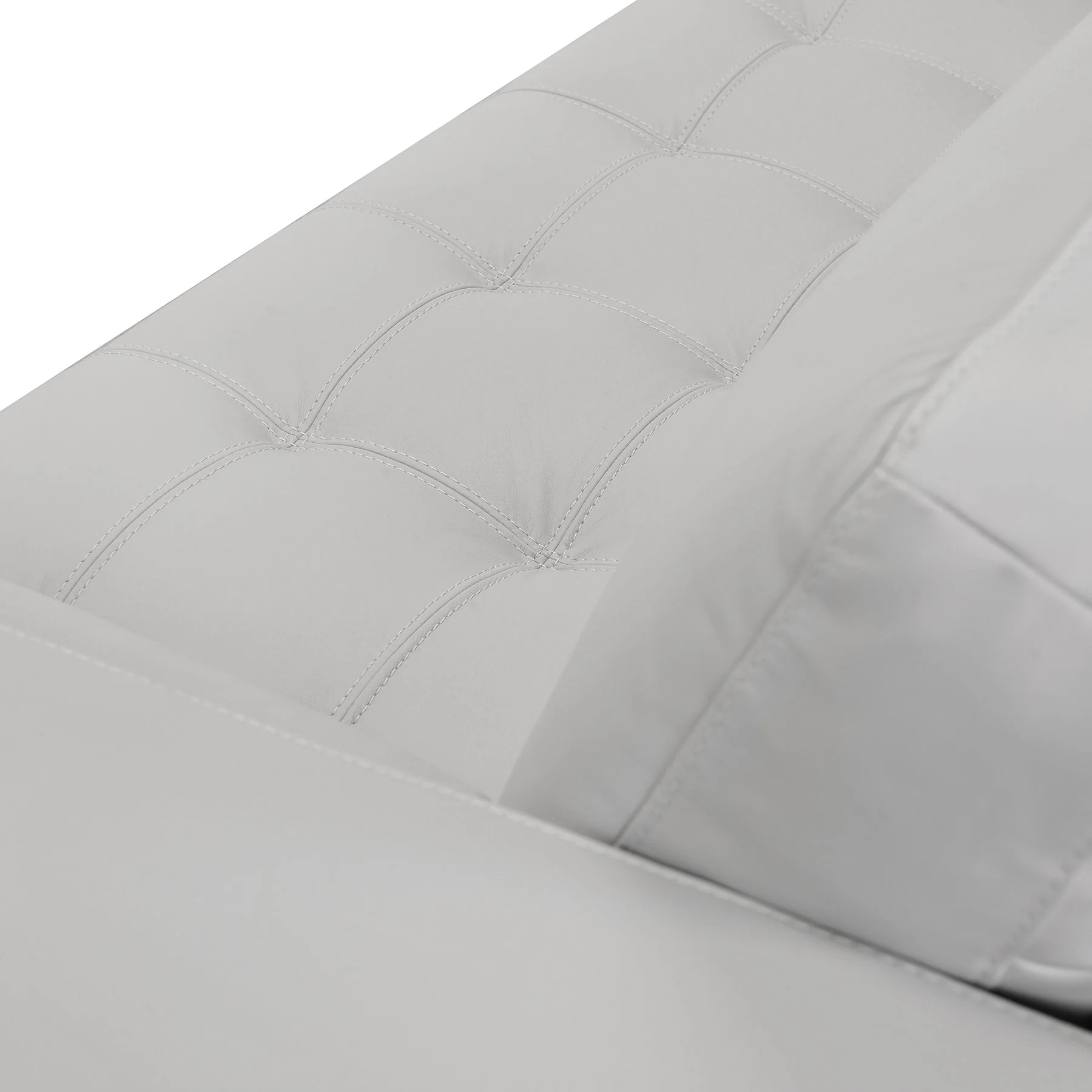 Wynne Contemporary Sofa in Genuine Dove Gray Leather with Brown Wood Legs - Image 6