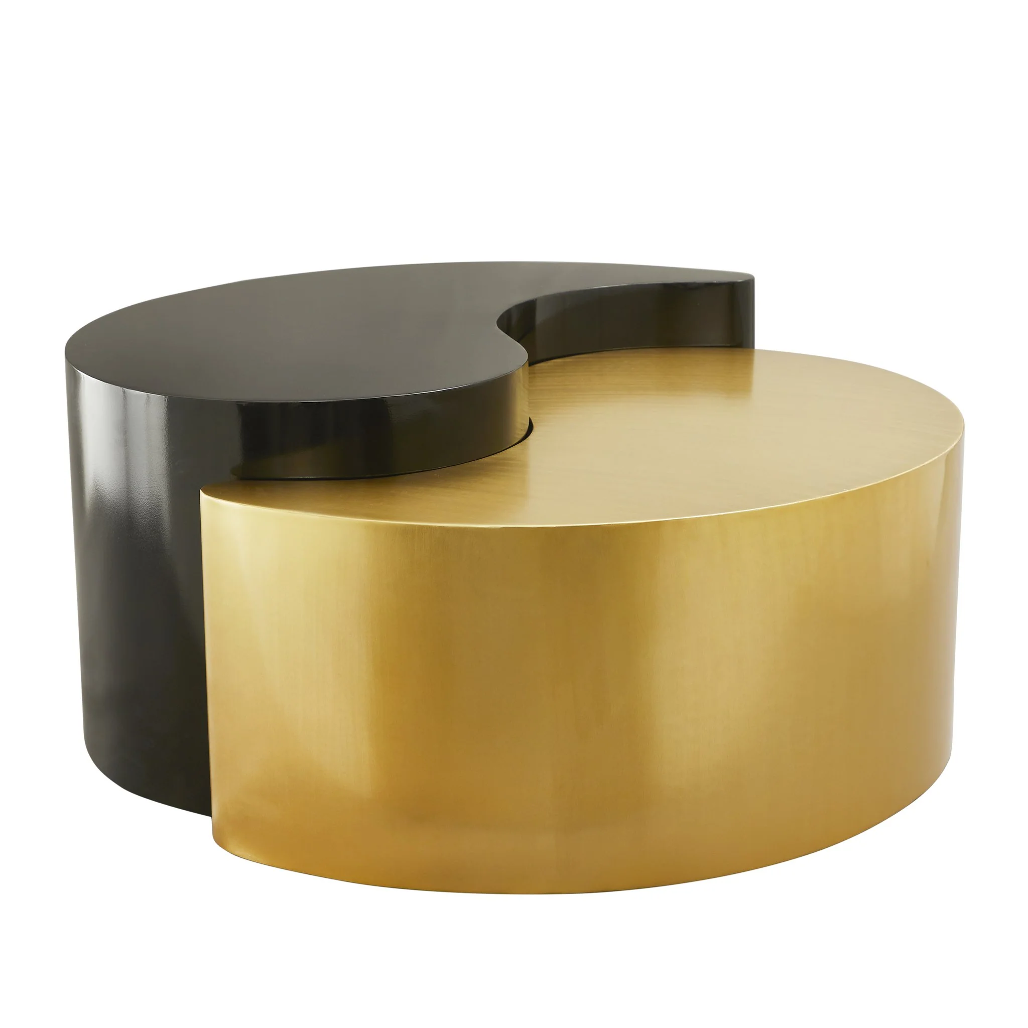 Ying Yang  Coffee Table in Black & Gold - Image 4