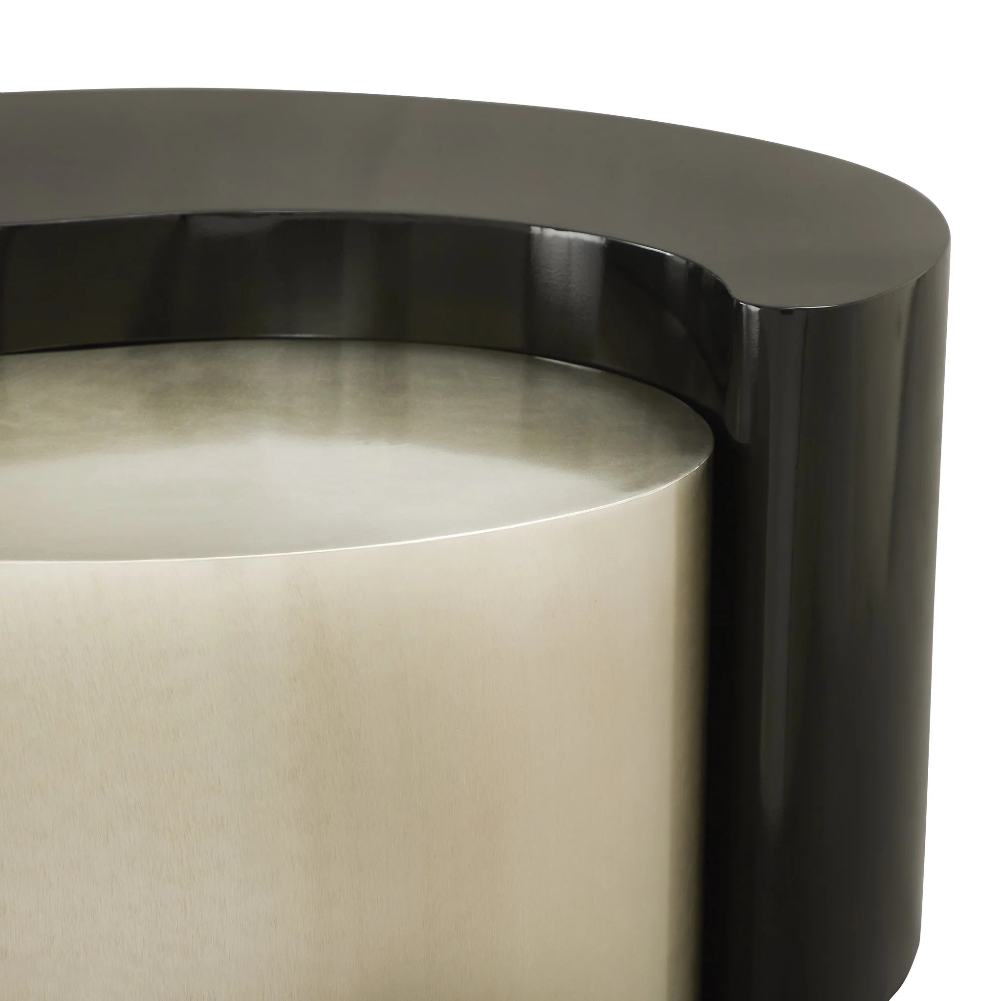 Ying Yang  Coffee Table in Black & Silver - Image 5