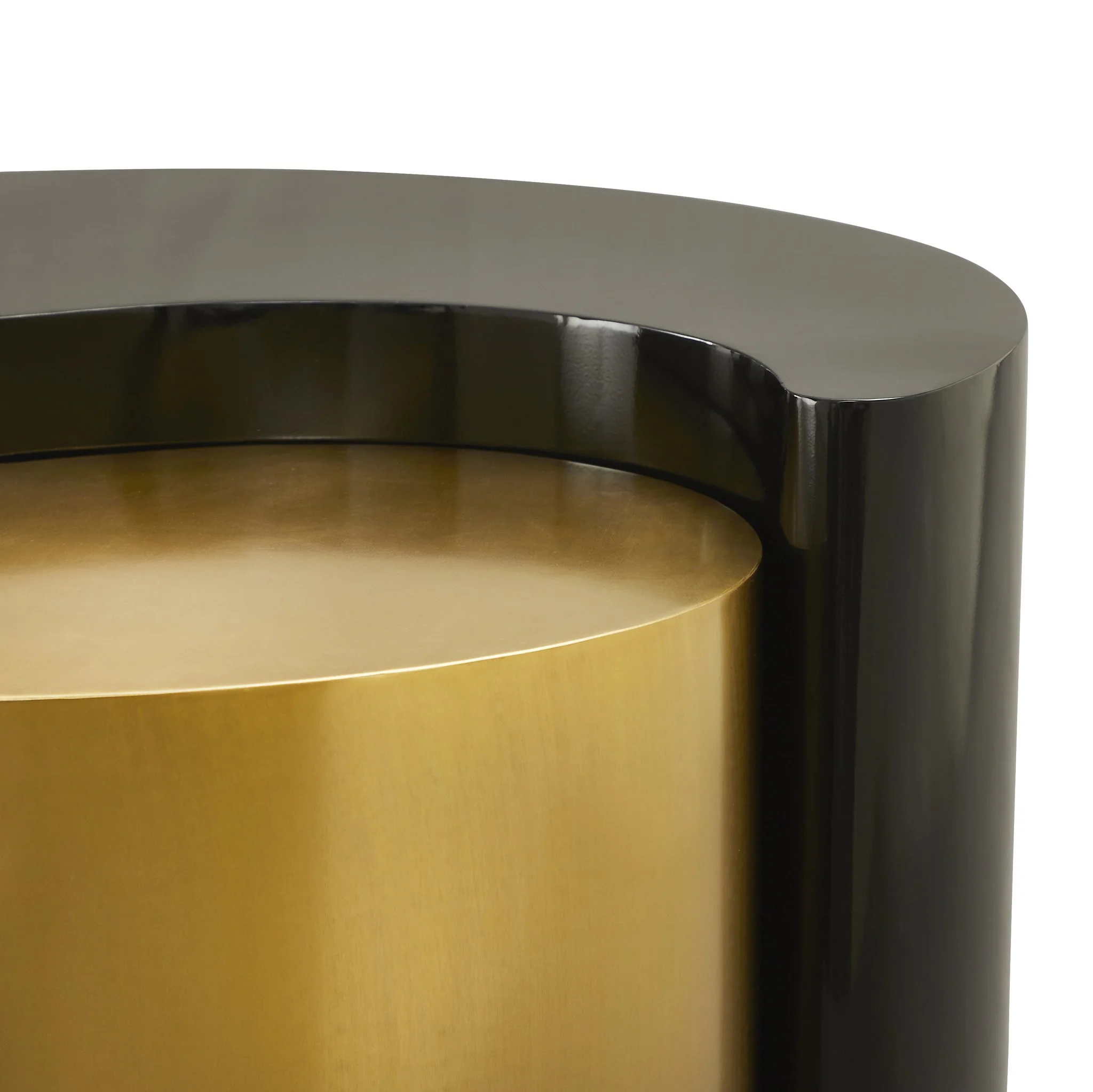 Ying Yang  End Table in Black & Gold - Image 4