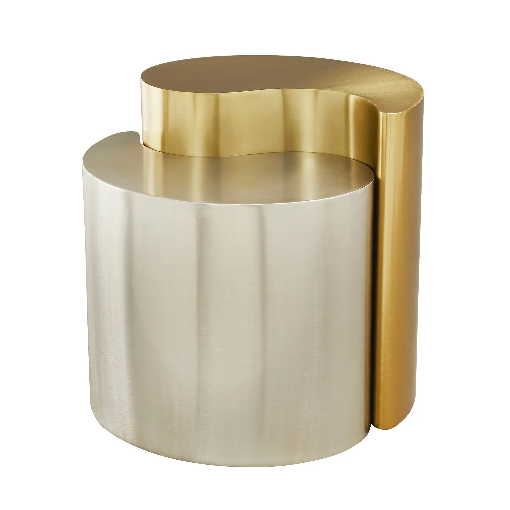 Ying Yang  End Table in Gold & Silver - Image 3
