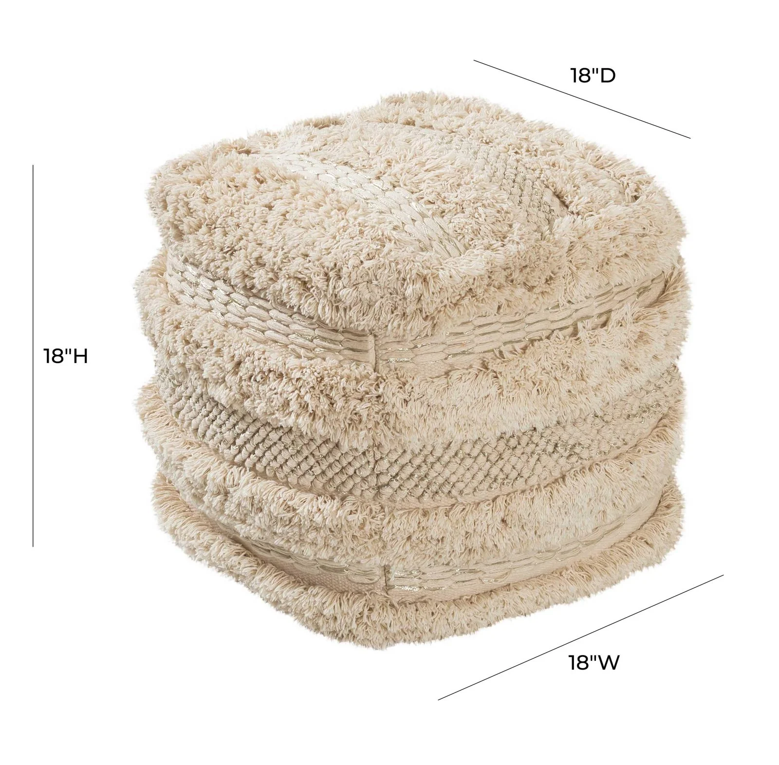 Yorba Cotton Pouf - Image 5