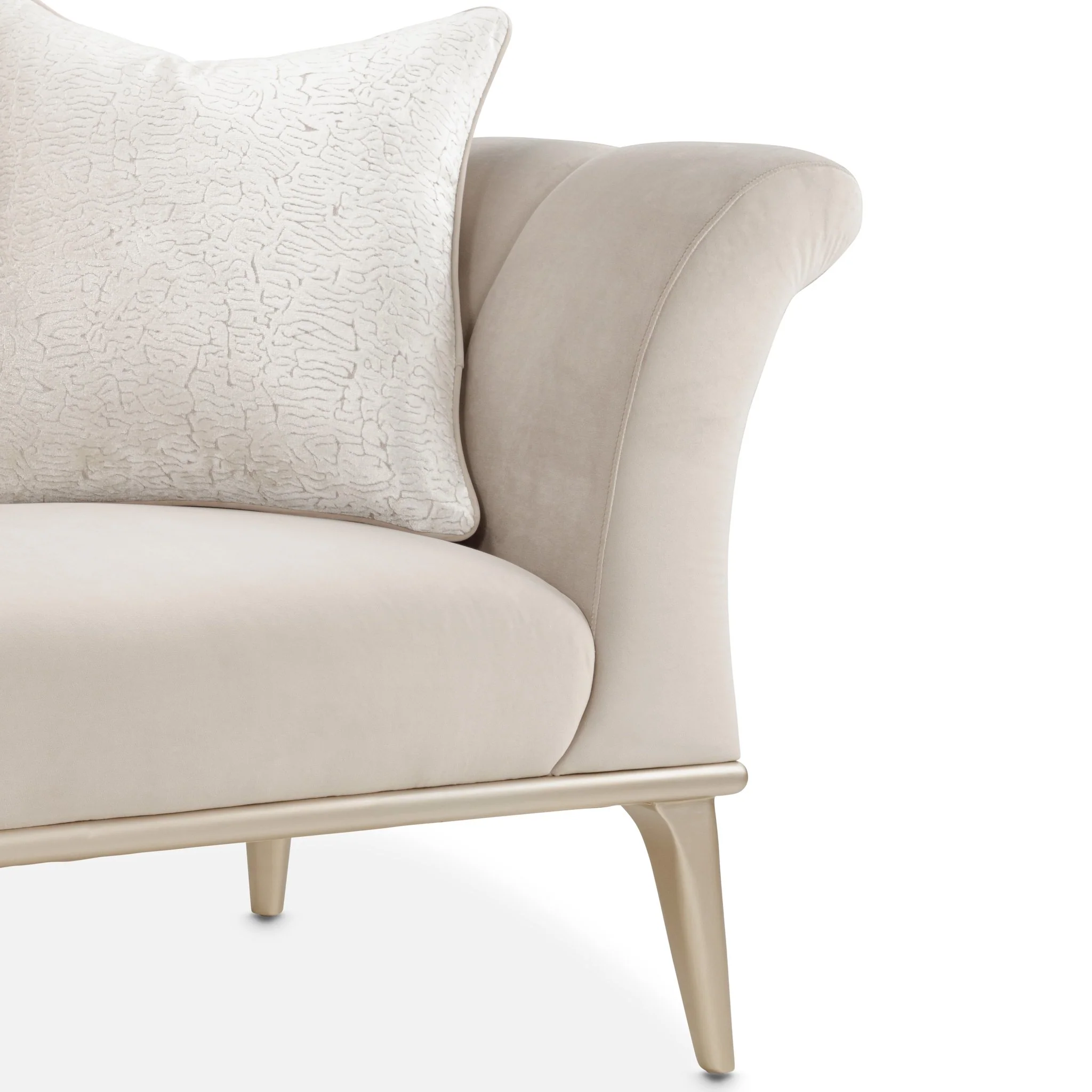 Yvette Chair and a Half - Porcini/Medium Champagne - Image 8