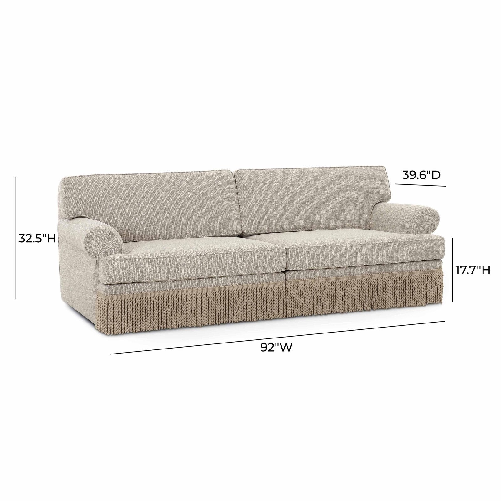 Yvette Warm Grey Boucle Sofa - Image 7
