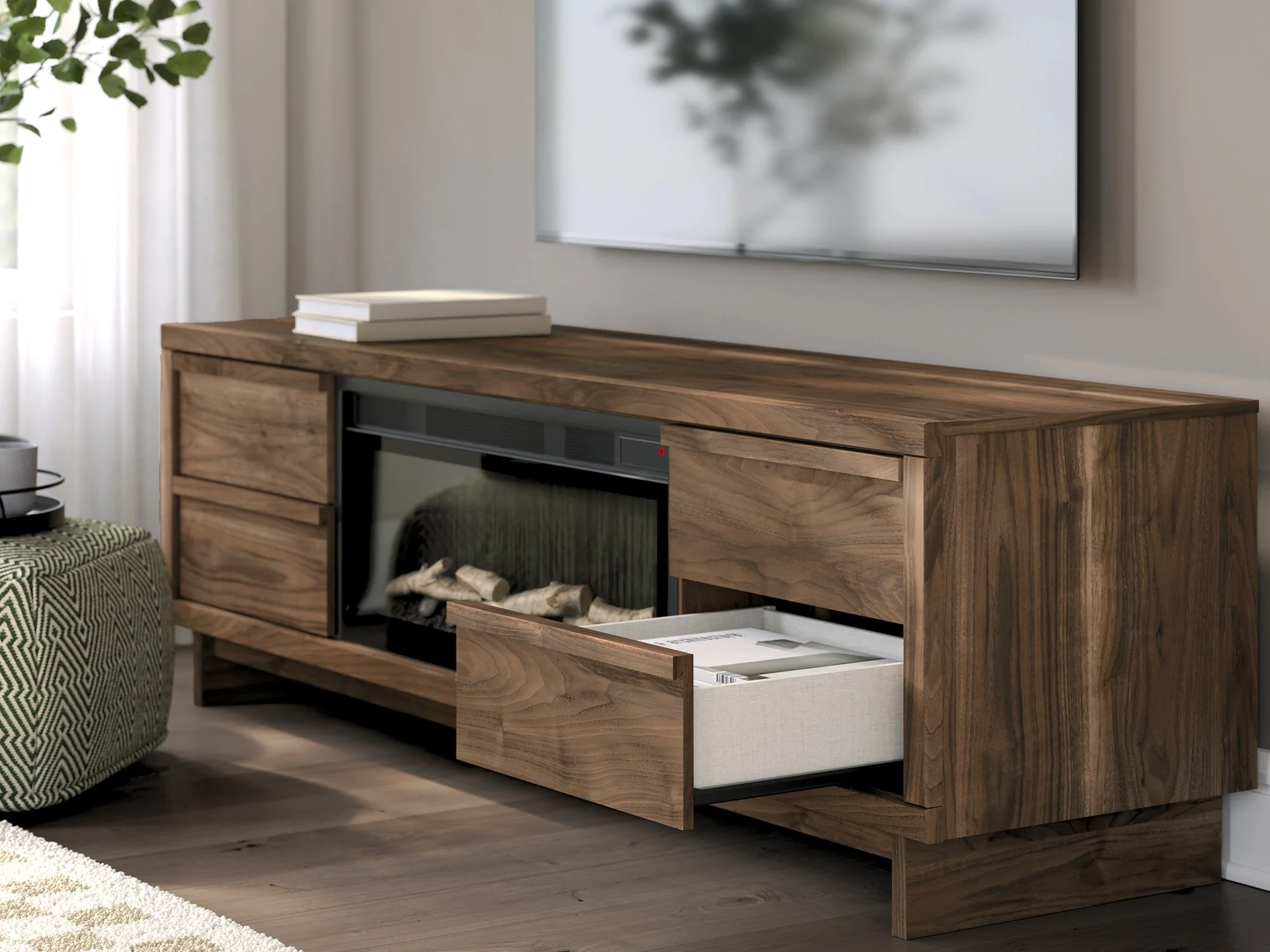 Zadilyn 72" TV Stand with Electric Fireplace - Image 32