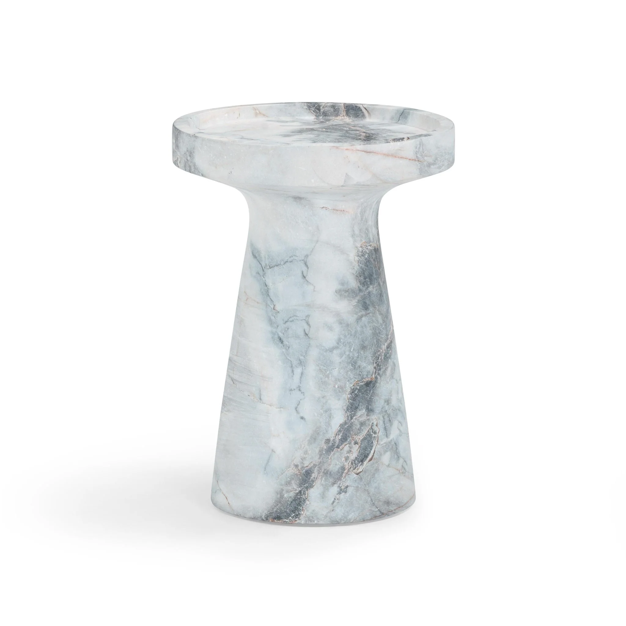 Zara Aegean Marble Indoor / Outdoor Side Table - Image 2