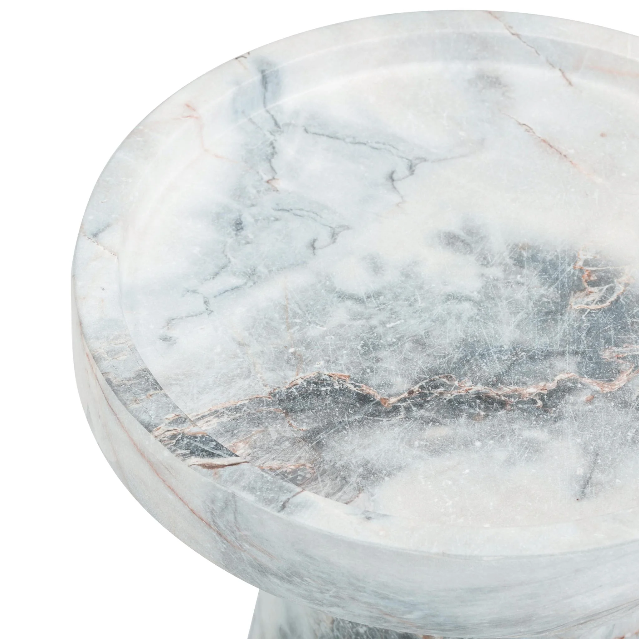 Zara Aegean Marble Indoor / Outdoor Side Table - Image 5
