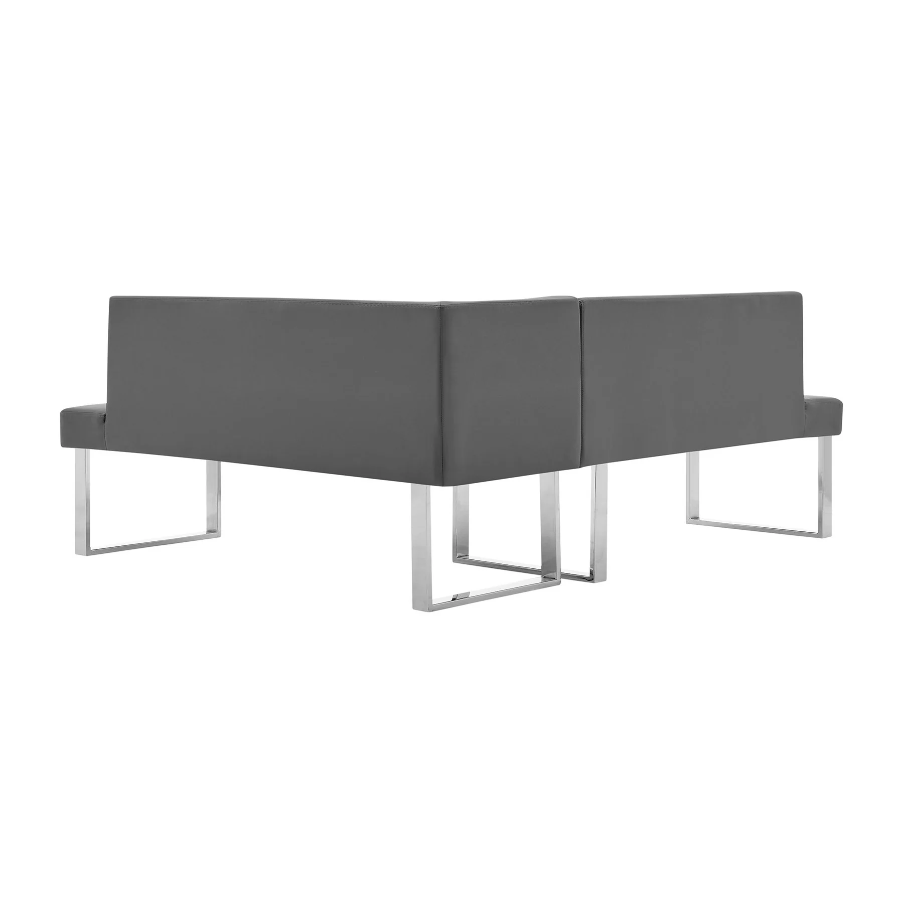 Zenith and Amanda 3 Piece Gray Rectangular Dining Set - Image 3