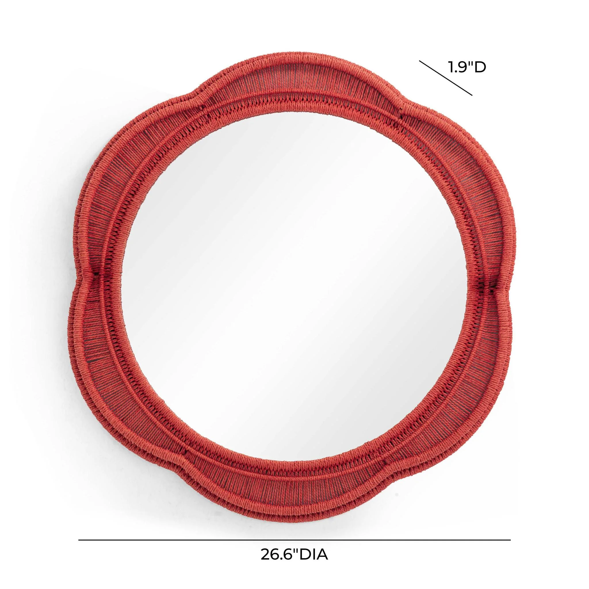 Zeva Red Wall Mirror - Image 7