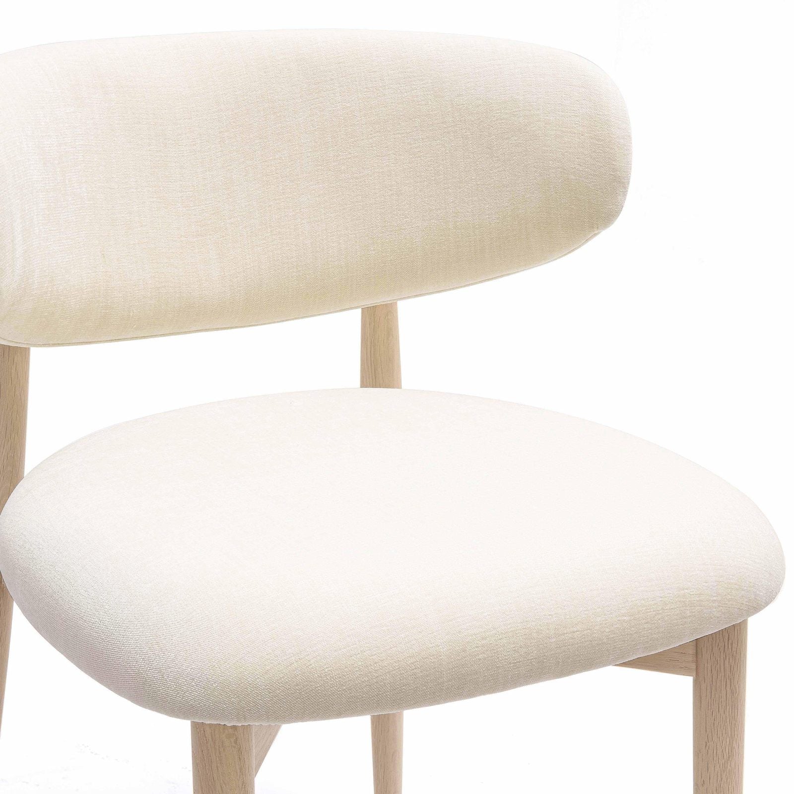 Zinea Cream Performance Textured Velvet Counter Stool - Image 5