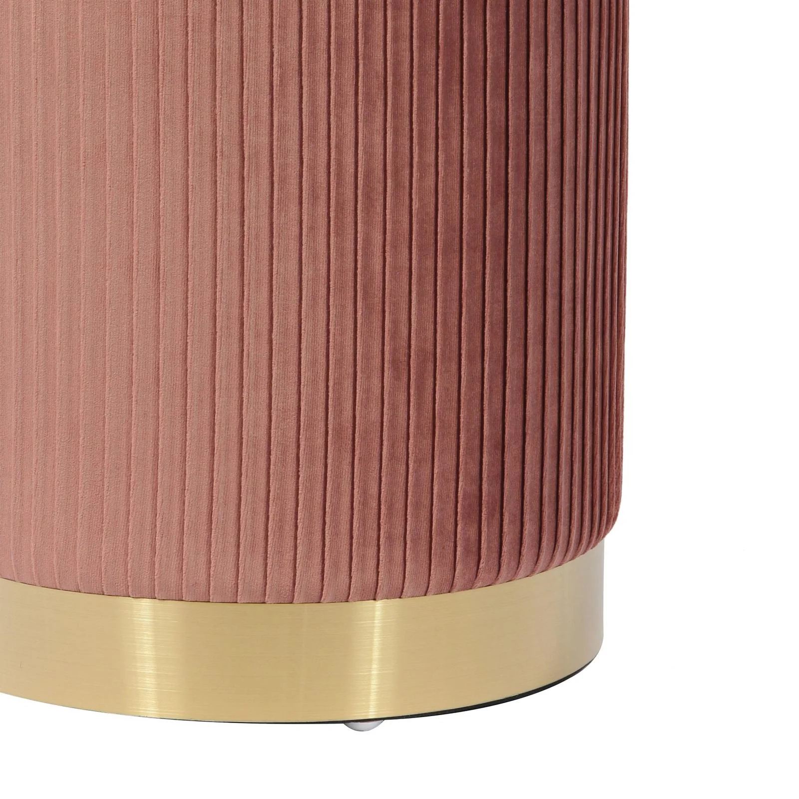 Zoe Blush Velvet Storage Ottoman - Image 6