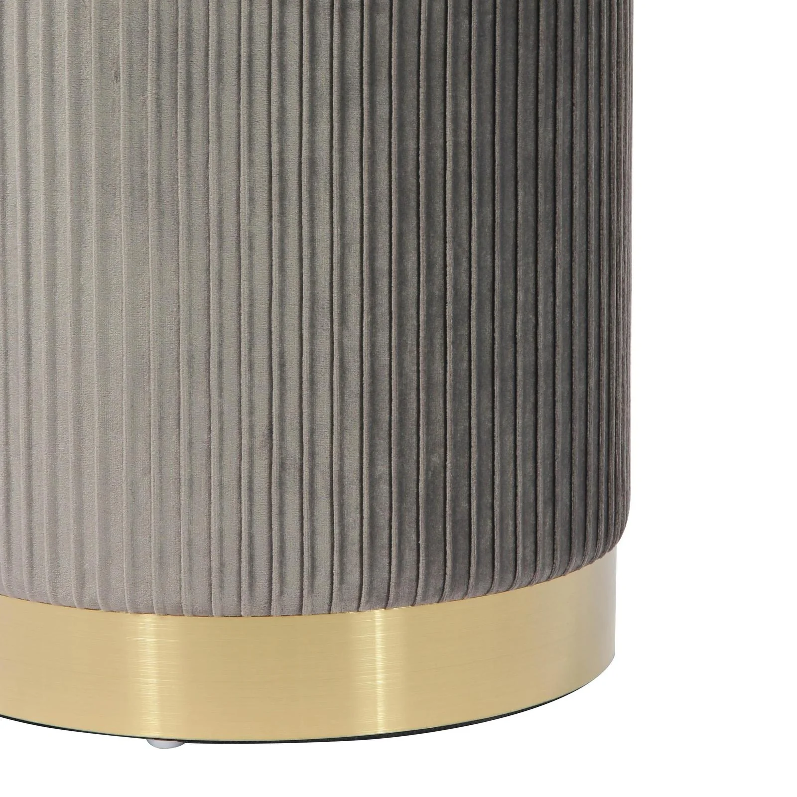 Zoe Grey Velvet Storage Ottoman - Image 6