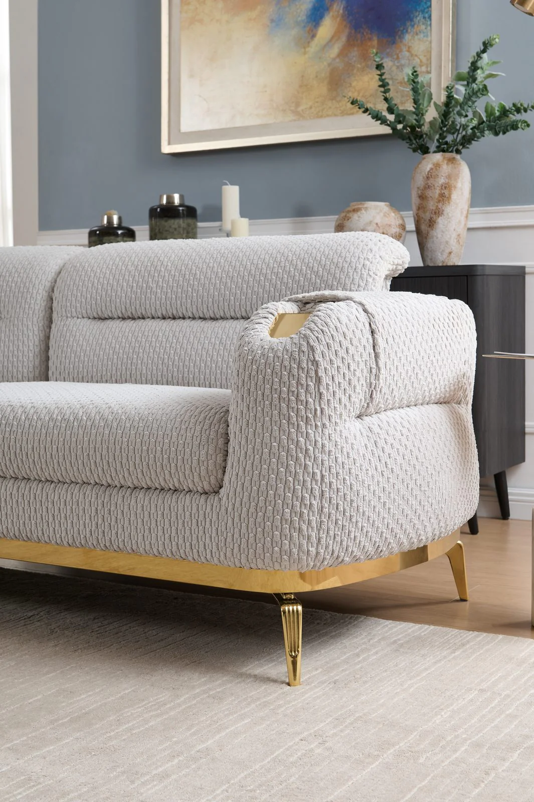 Zoe Loveseat Gray - Image 4