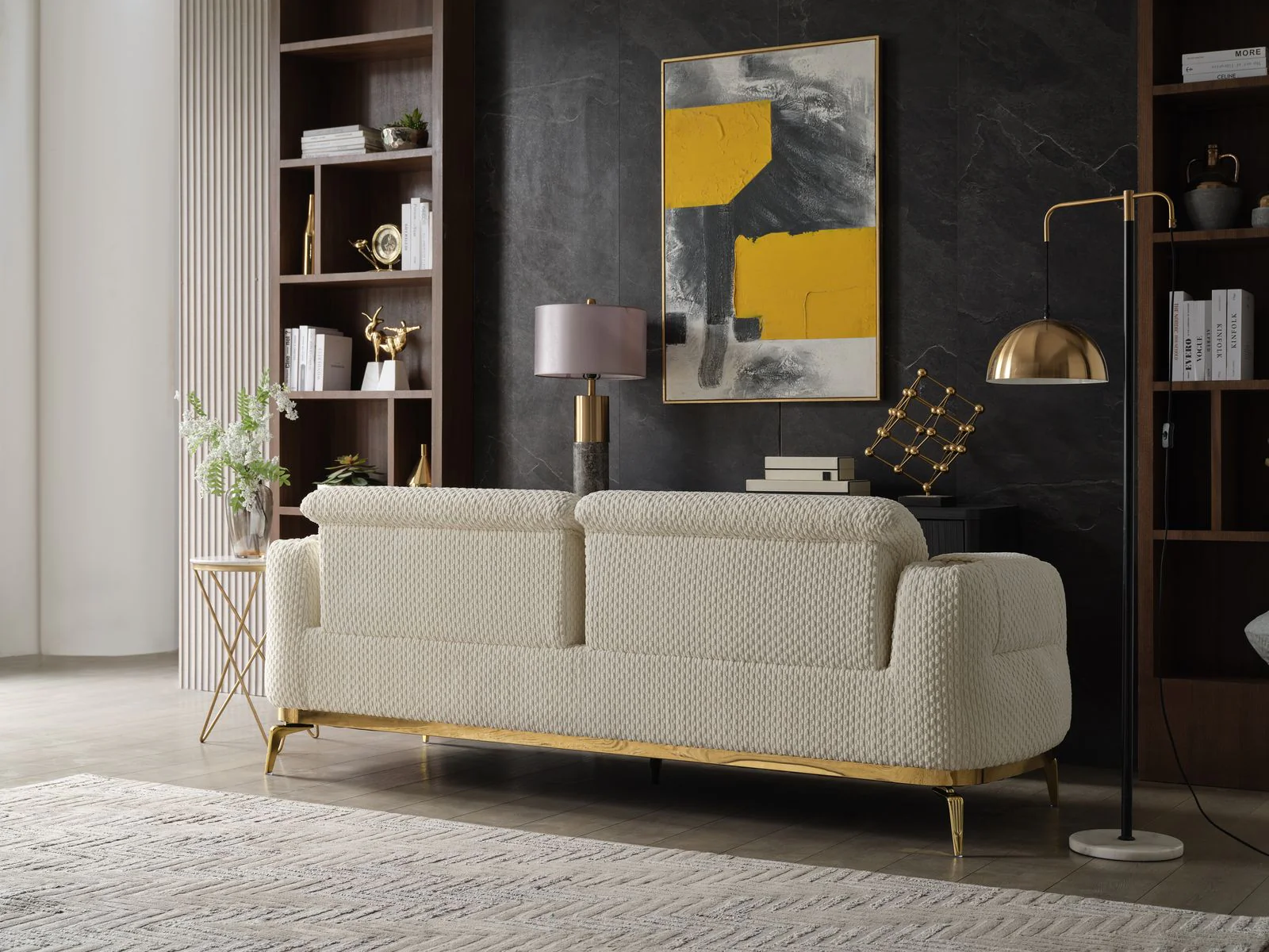 Zoe sofa Cream - Image 3