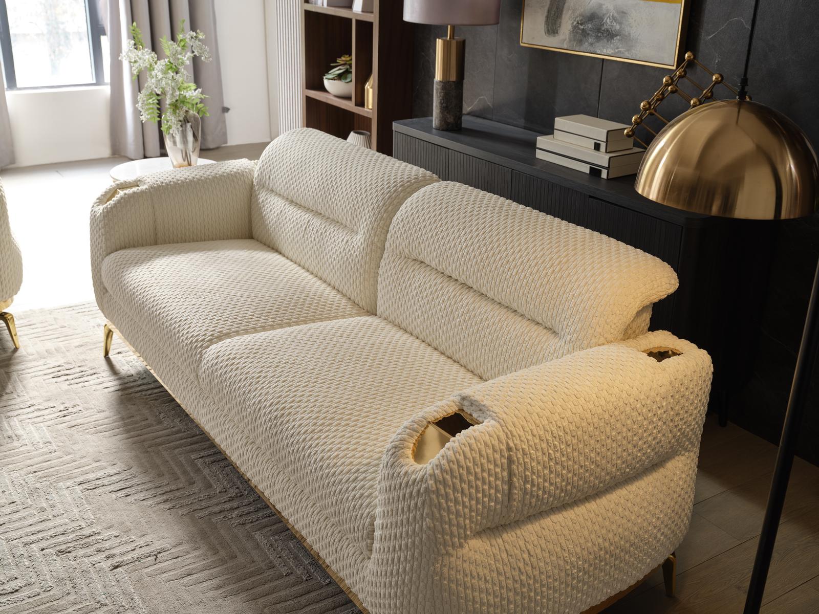 Zoe sofa Cream - Image 5