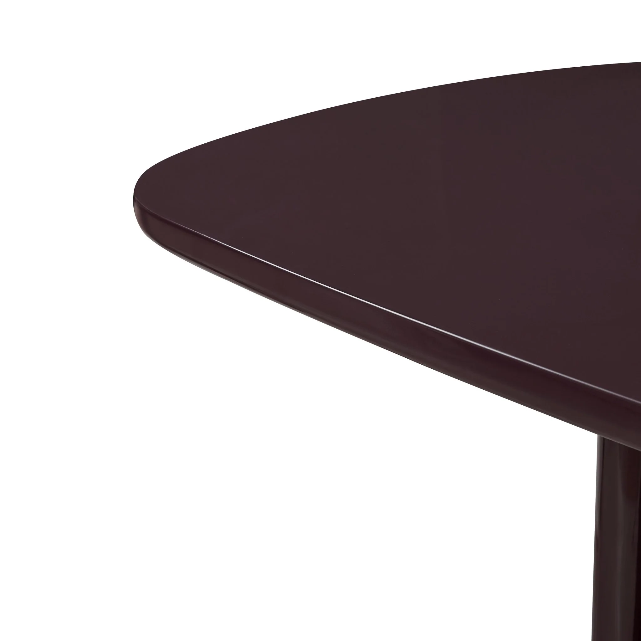 Zola Burgundy Lacquer Oval Dining Table - Image 6