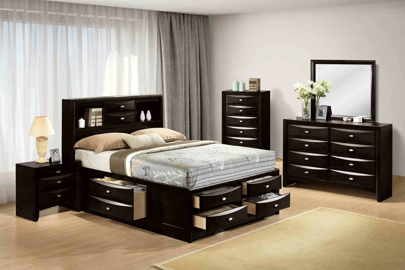 Zosimo Nightstand, Black - Image 2