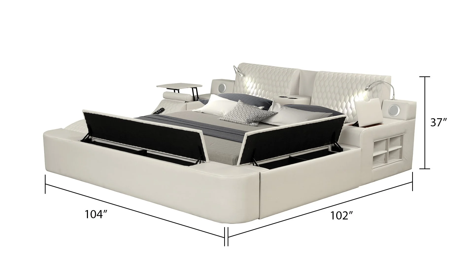 Zoya King Bed Beige - Image 8