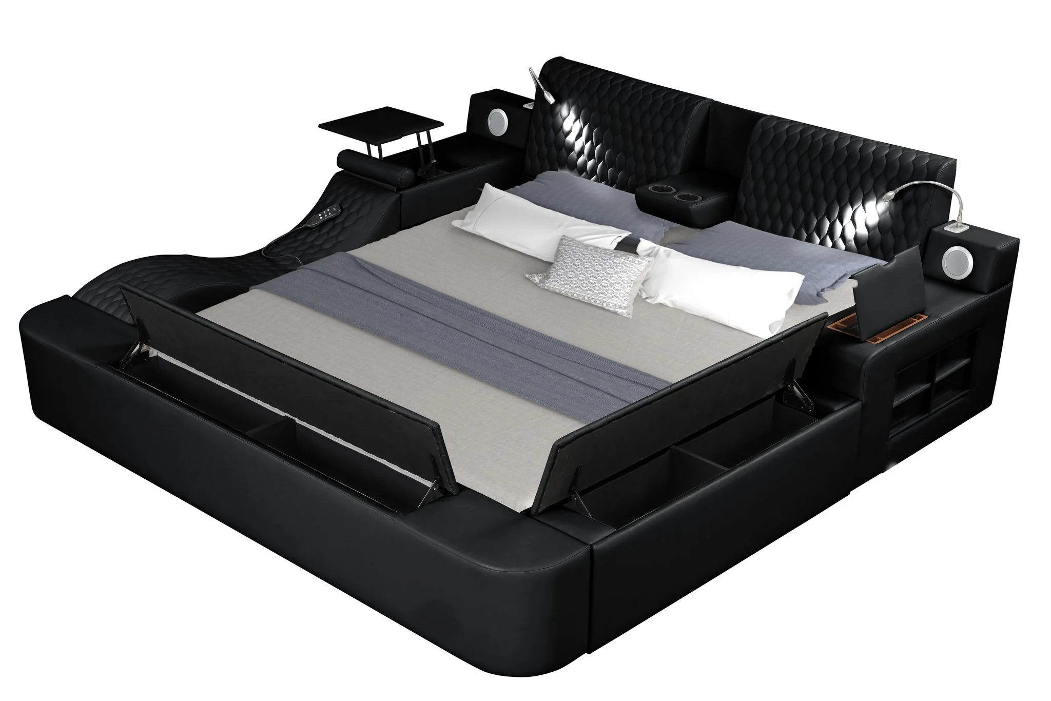 Zoya King Bed Black - Image 15