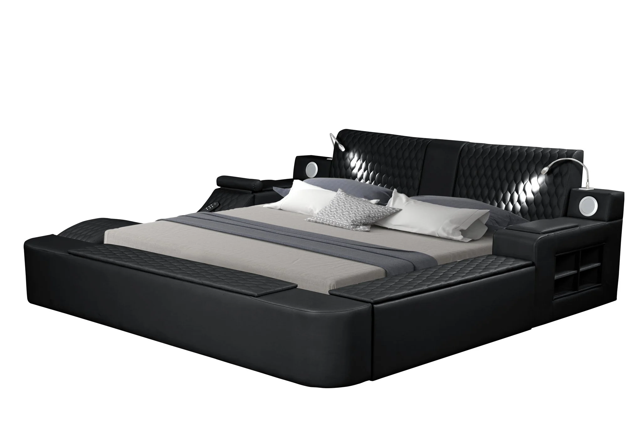 Zoya King Bed Black - Image 9