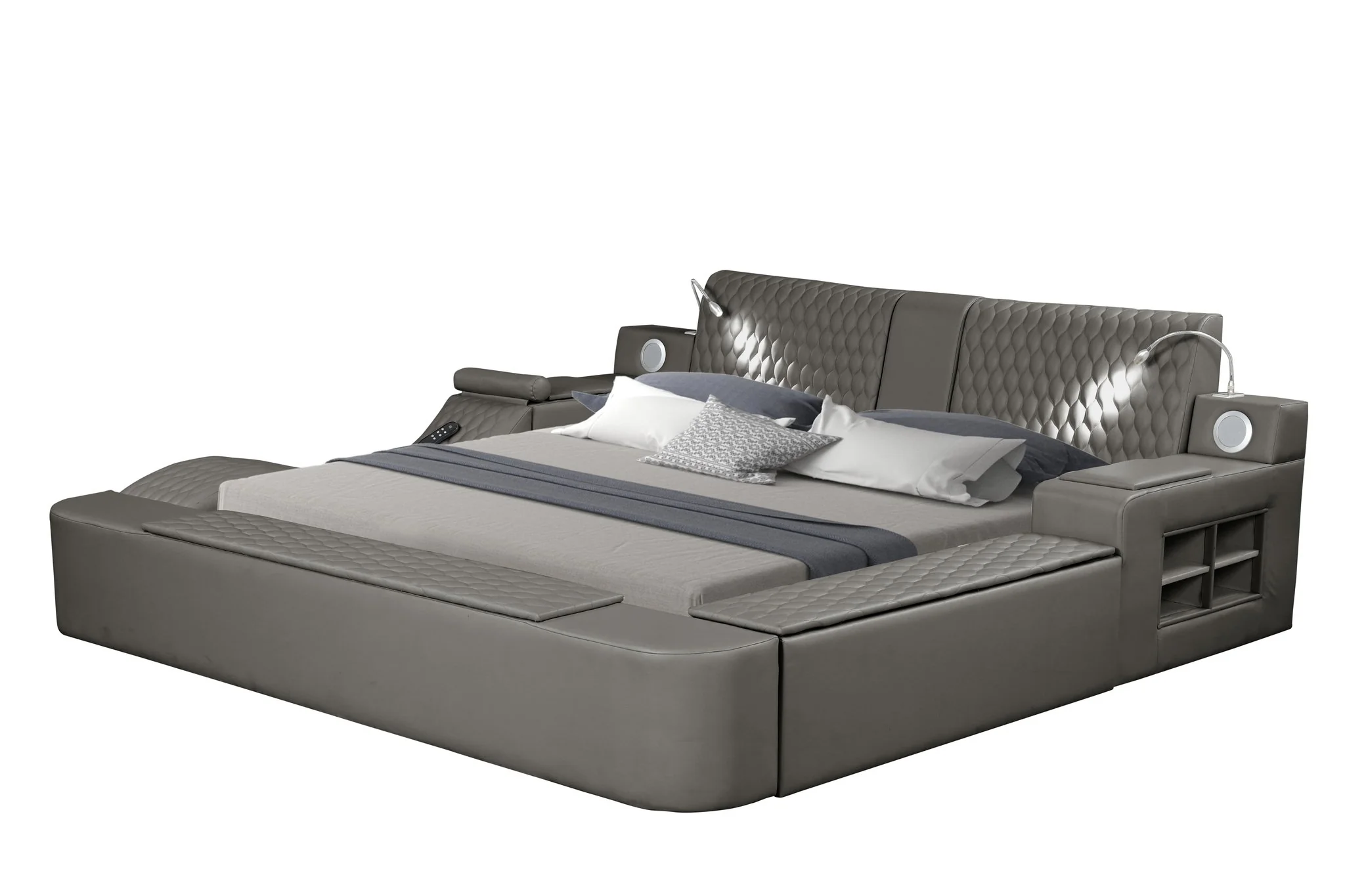Zoya King Bed Gray - Image 9