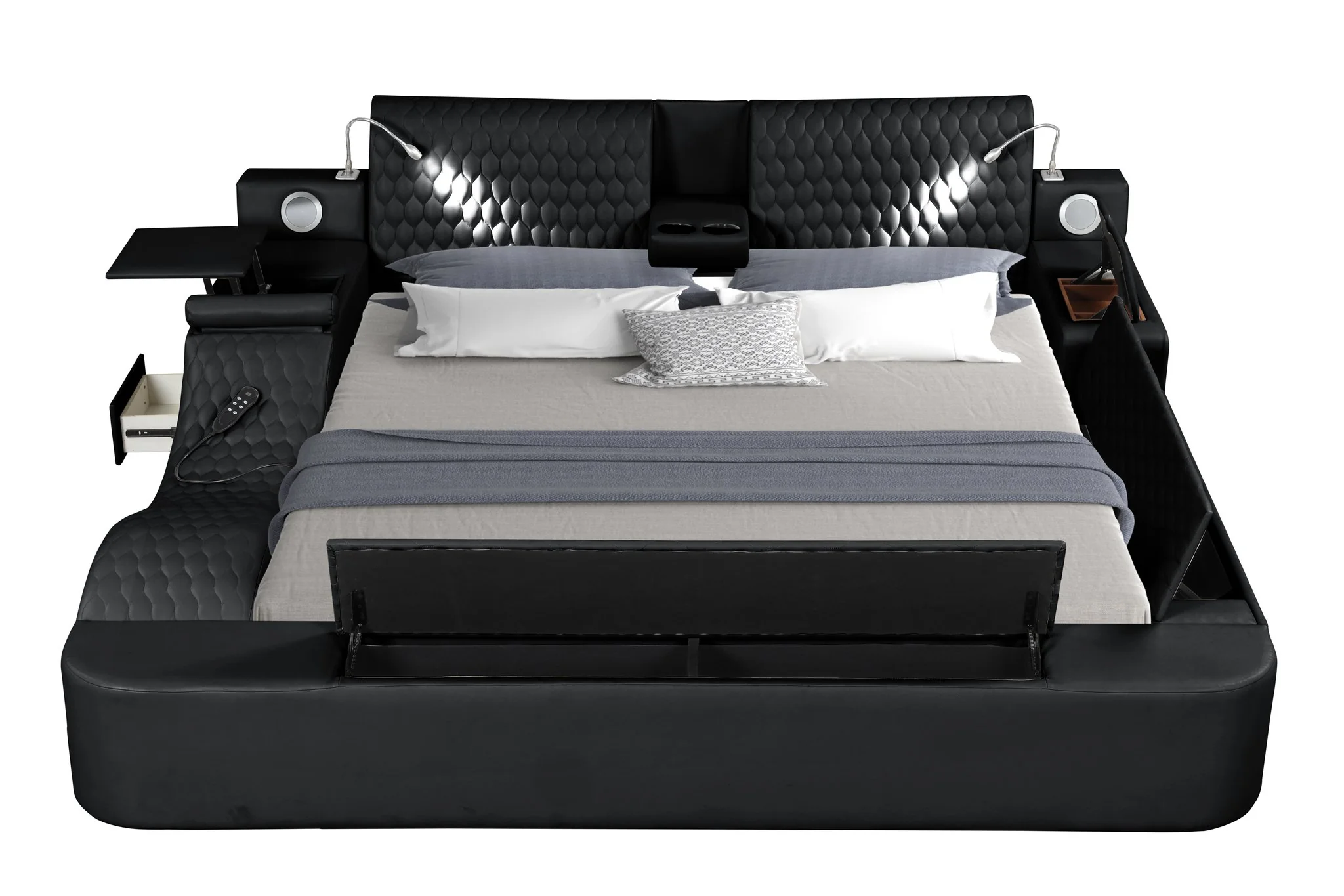 Zoya Queen Bed Black - Image 13