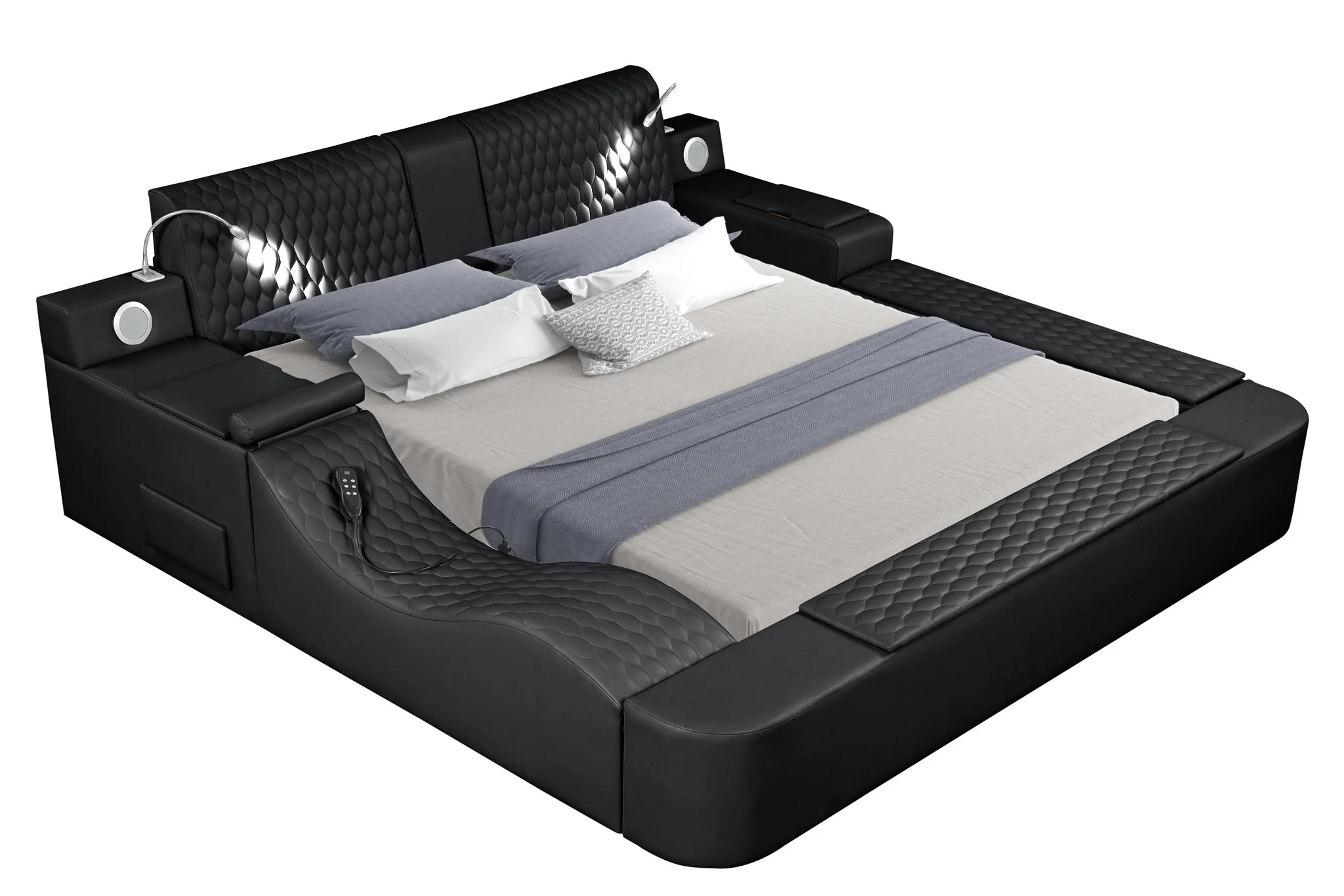 Zoya Queen Bed Black - Image 16