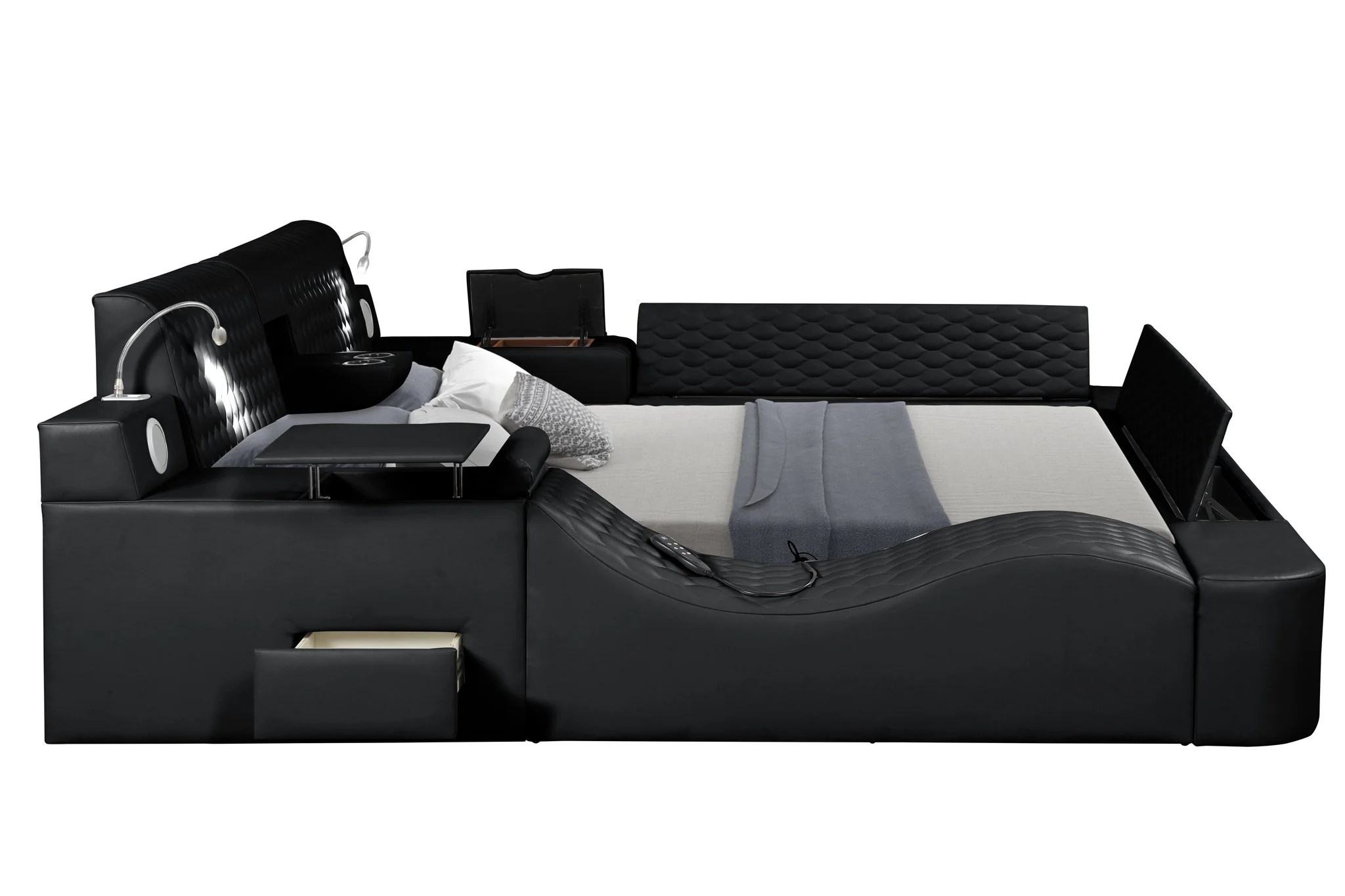 Zoya Queen Bed Black - Image 5