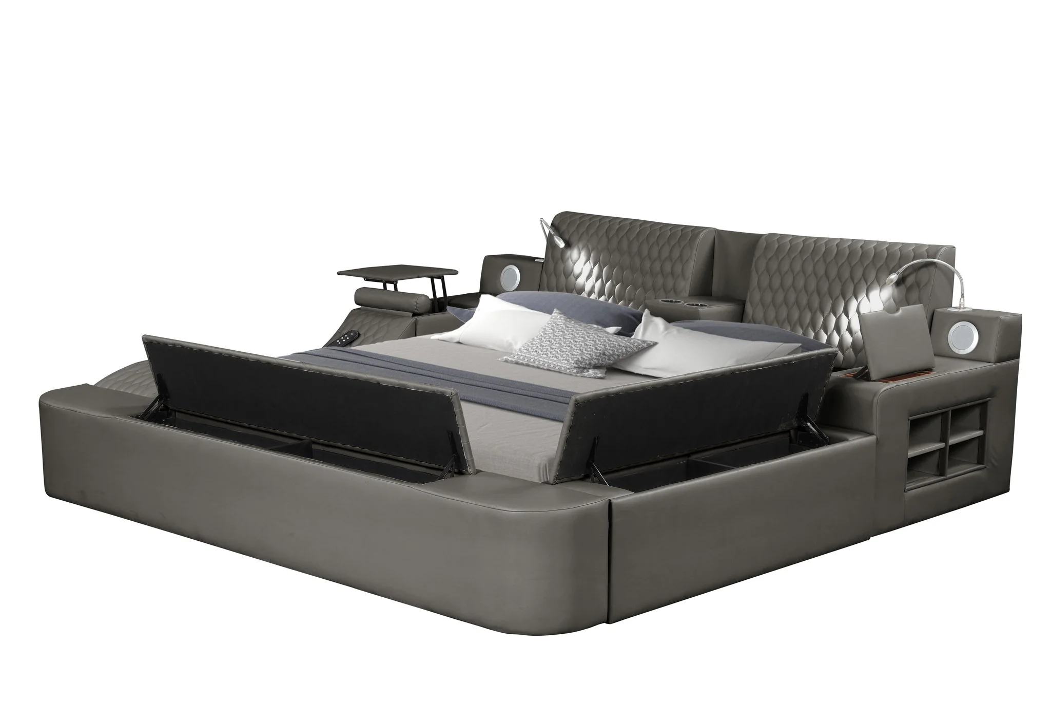 Zoya Queen Bed Gray - Image 10