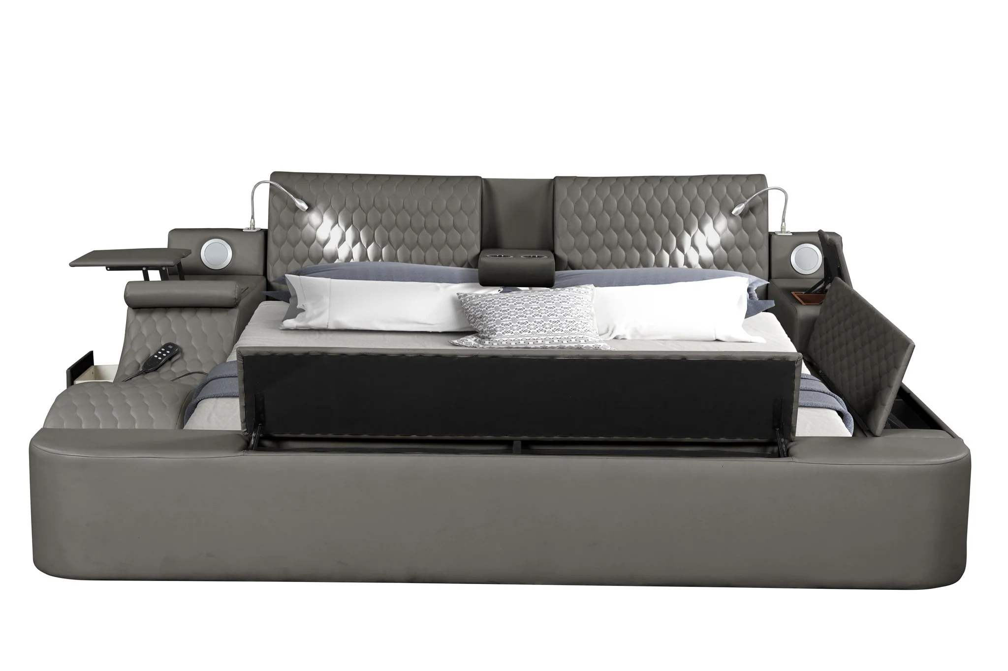 Zoya Queen Bed Gray - Image 3