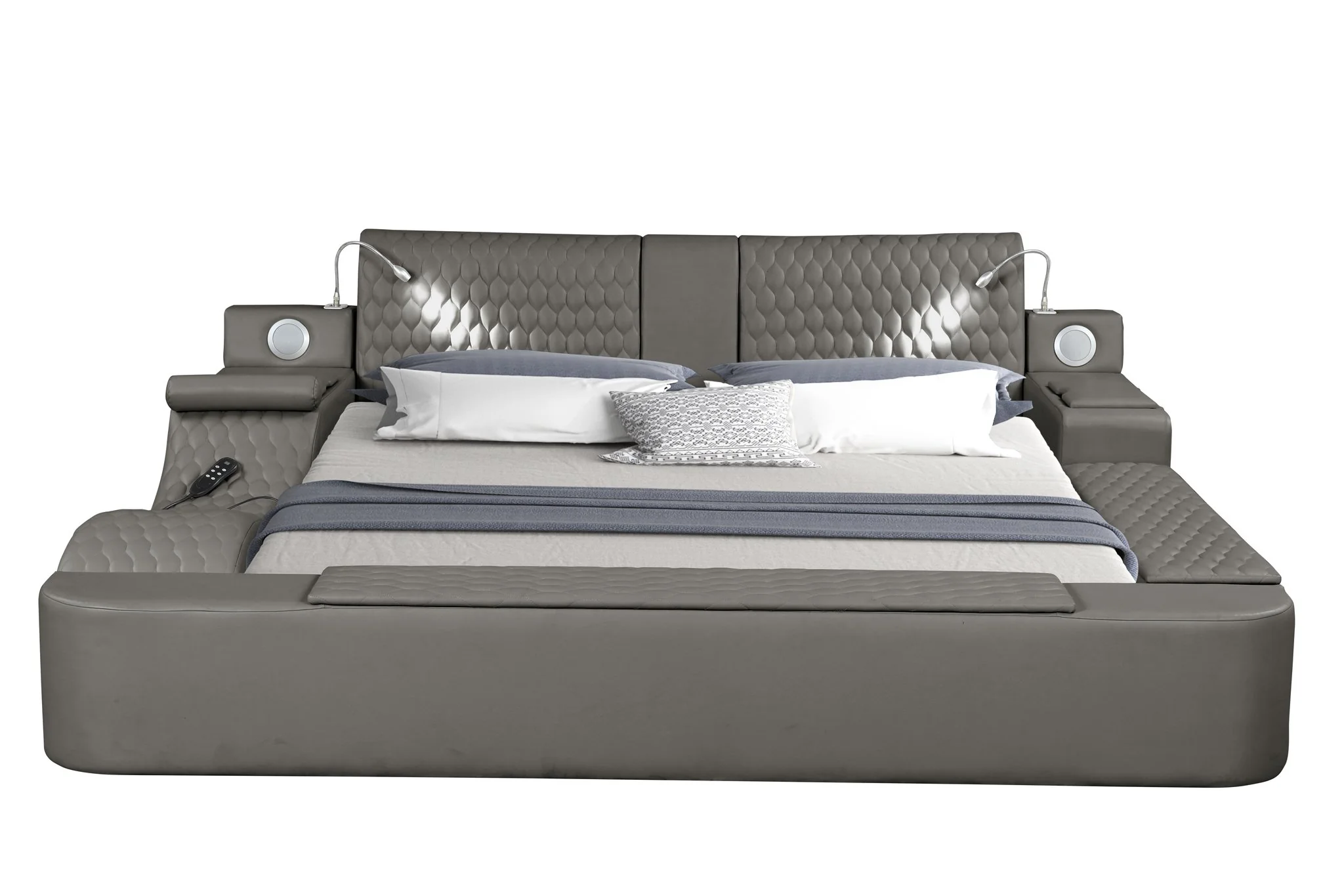 Zoya Queen Bed Gray - Image 4