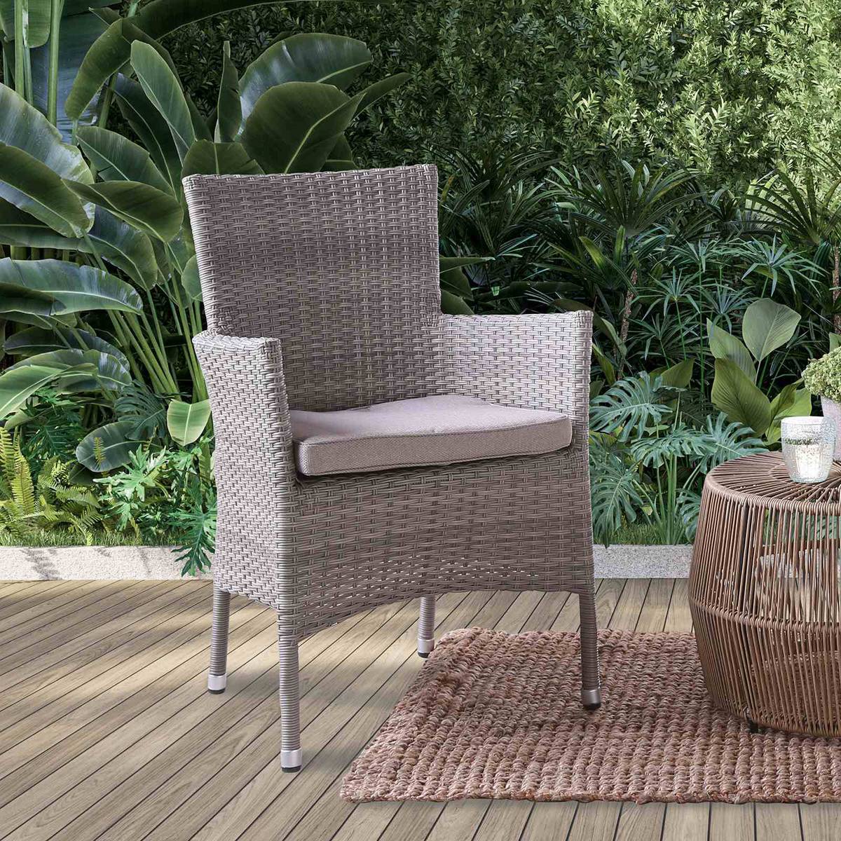 Zuberi 3 Pc. Patio Conversation Set, Gray - Image 3