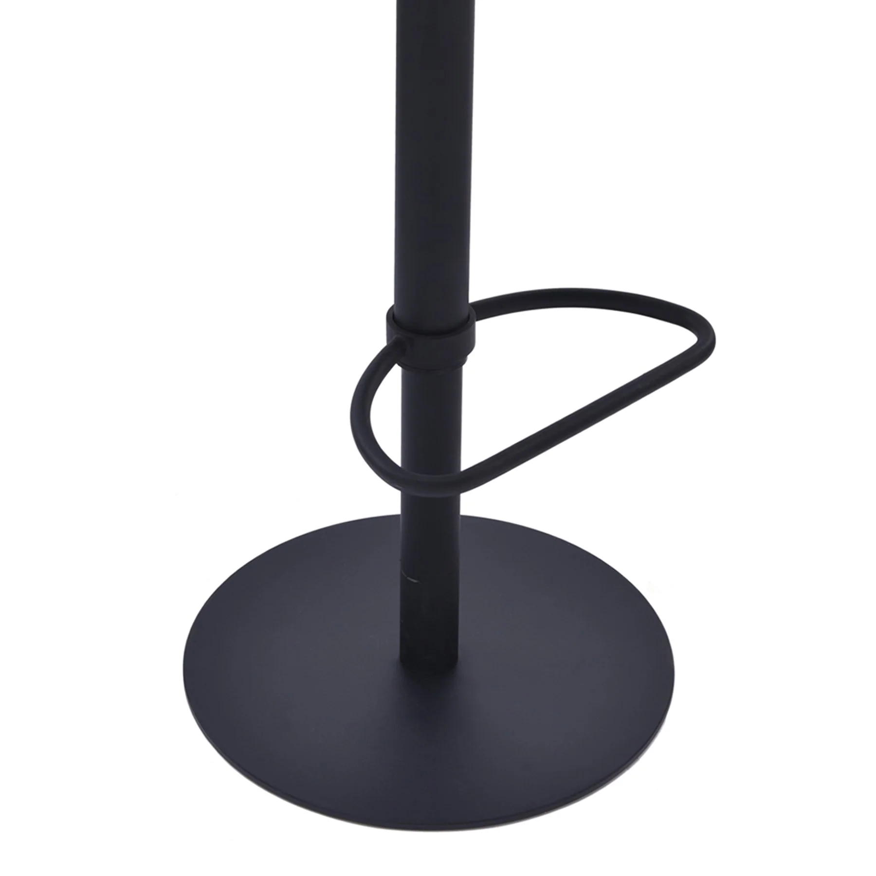 Zuma Adjustable Swivel Metal Barstool in Vintage Gray Faux Leather and Black Metal Finish - Image 4