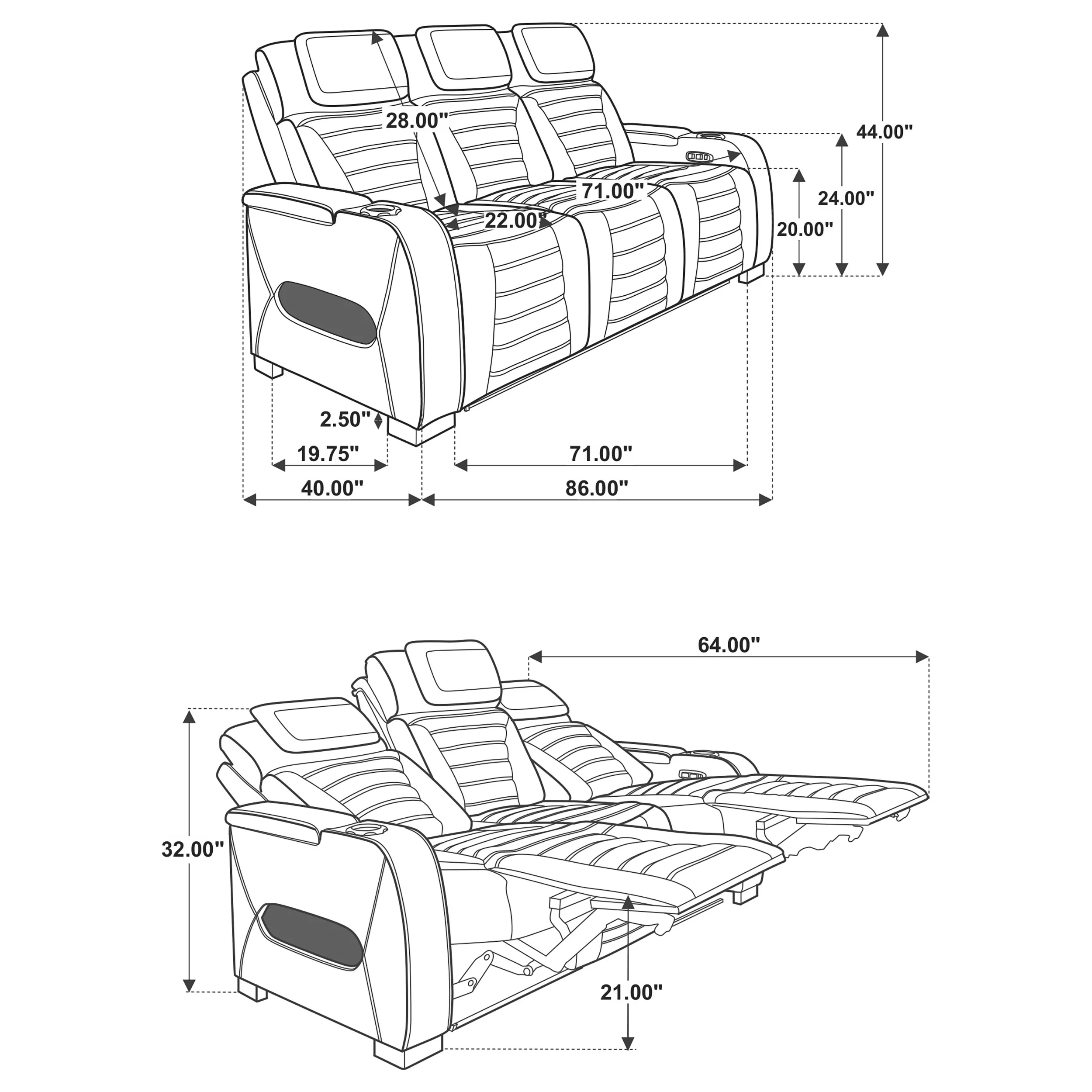 Zuma Dual Power Reclining Sofa Set - Image 18