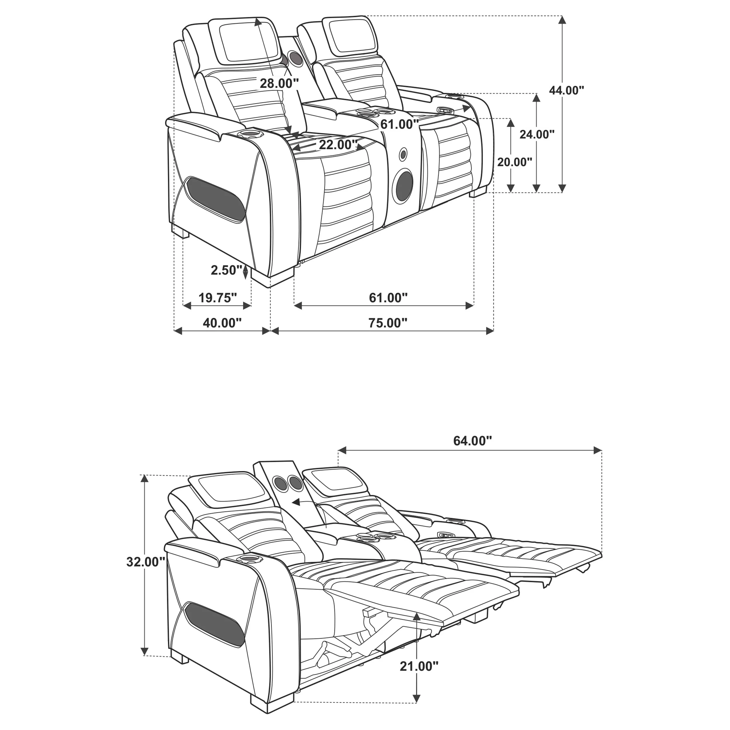 Zuma Dual Power Reclining Sofa Set - Image 36