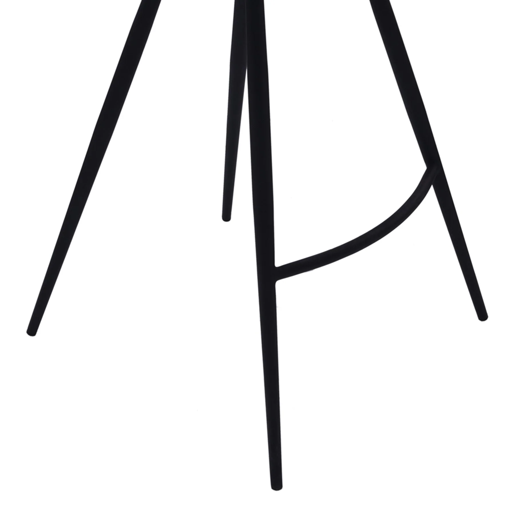 Zurich 26" Counter Height Metal Barstool in Vintage Gray Faux Leather and Black Metal Finish - Image 4