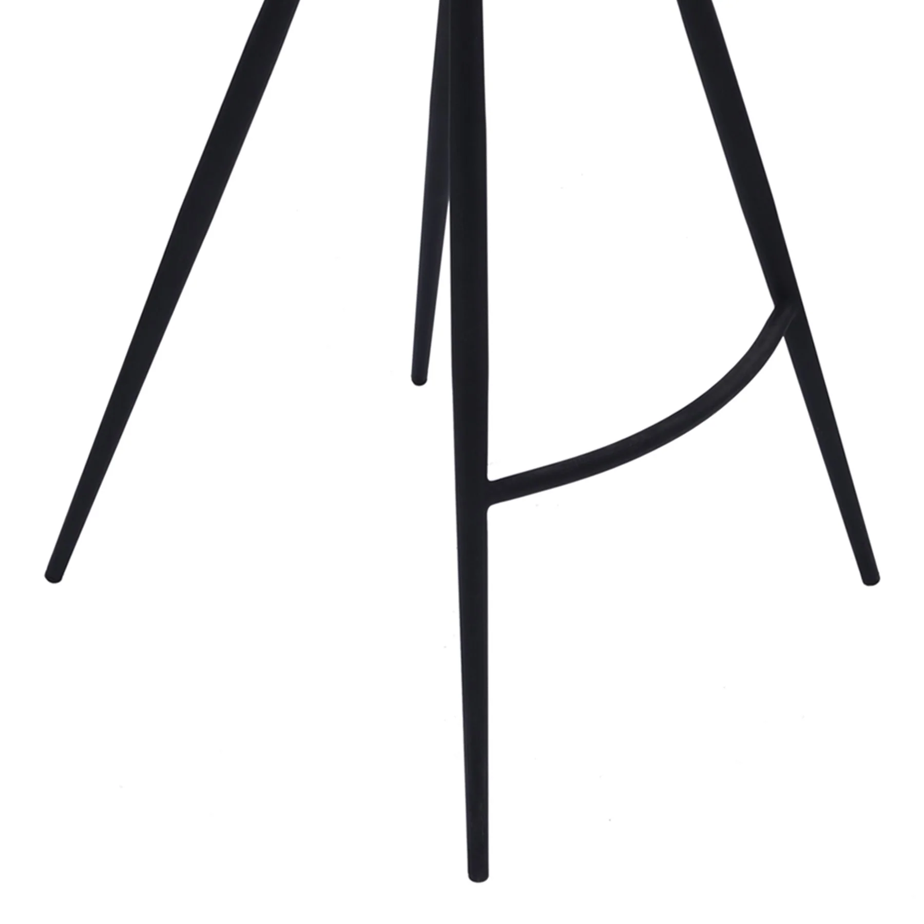 Zurich 30" Bar Height Metal Barstool in Vintage Coffee Faux Leather and Black Metal Finish - Image 4